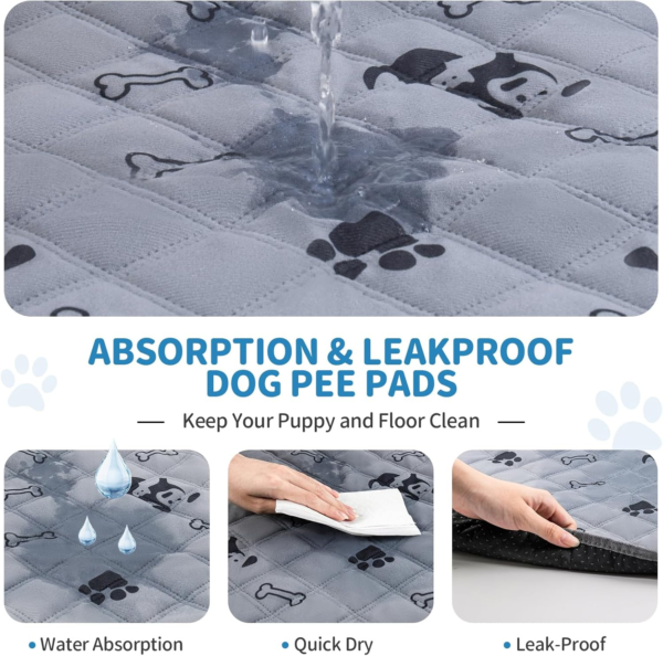 6 Pack Washable Dog Pee Pads 18X24inch - Image 3