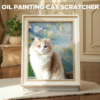 Eco Friendly Oil Painting Cat Dcratcher Box - Image 2