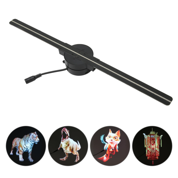 3D Hologram Fan 2 Blades 176 Degree 16.5Inch 2000X224 Wifi 3D Projector with 224 LED Light Beads for Business Store Advertising - Image 3