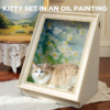 Eco Friendly Oil Painting Cat Dcratcher Box